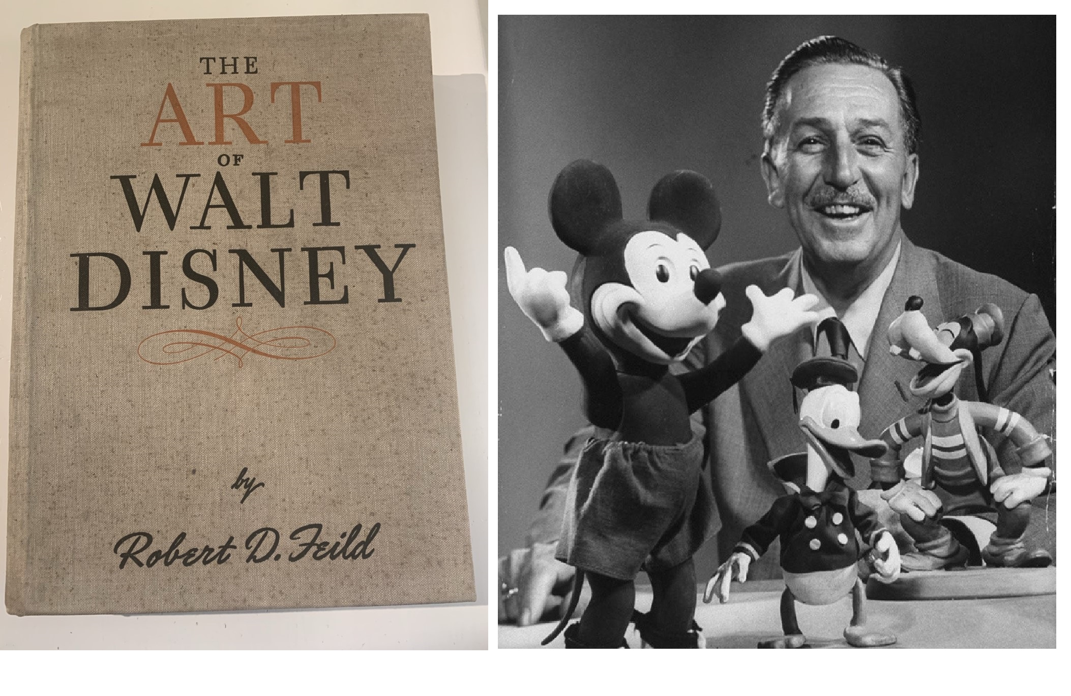 FIRST EDITION OF THE ART OF WALT DISNEY BOOK 1942 INSCRIBED BY